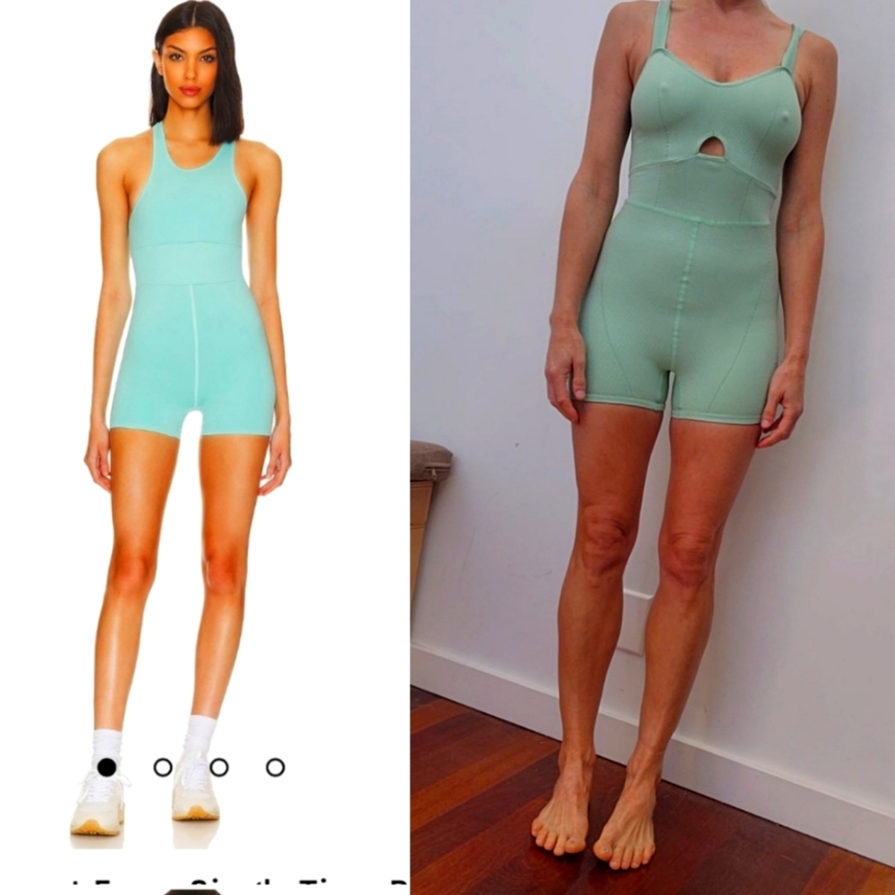 FP movement Pastel Mint Green cut out one piece runsie xs